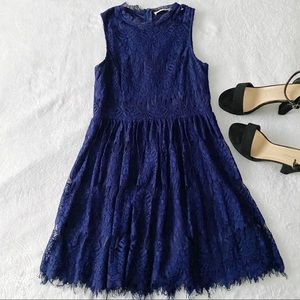 Dark Blue Lace Dress NWOT